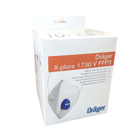 Drager X-plore 1730 V FFP3 Valved Respirator Mask - Box of 10