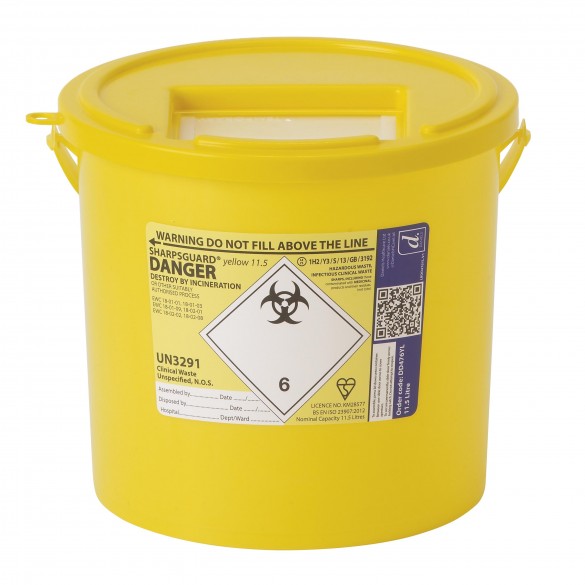 Daniels Healthcare Sharpguard Yellow 11.5 Litre