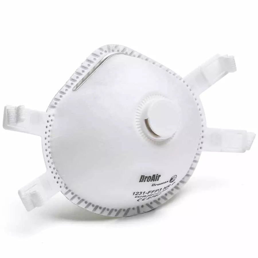 Dromex DroAir Valved Disposable Moulded 1231 FFP3 Mask - Box of 5