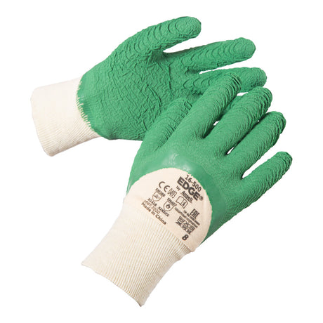 Ansell EDGE 16-500 Latex Coated Work Gloves - Size 8 - Medium