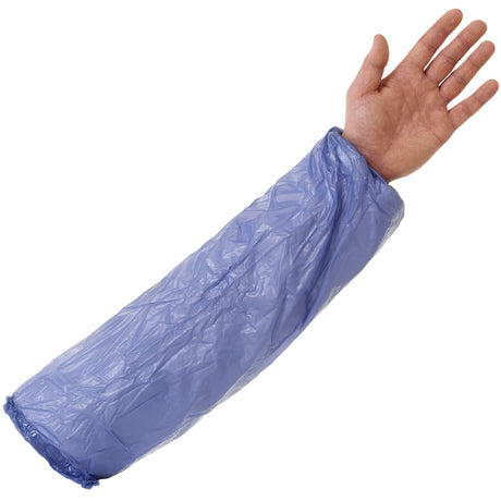 Disposable Blue PVC Oversleeves - Case of 400 (20 Packs of 20)