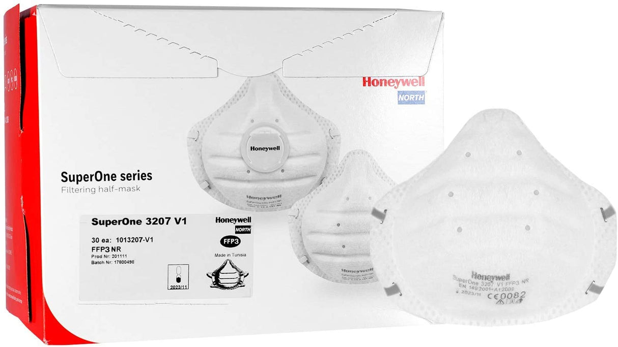Honeywell Superone 3207 FFP3 Face Masks - Box of 16