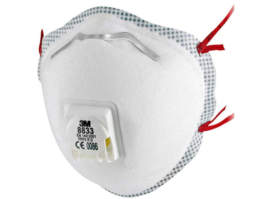3M 8833 - FFP3 Disposable Respirator Mask - Valved - Box of 10