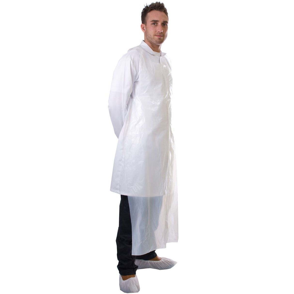 Polyethylene Apron White Disp 100u - Case of 250 (5 Boxes of 50)