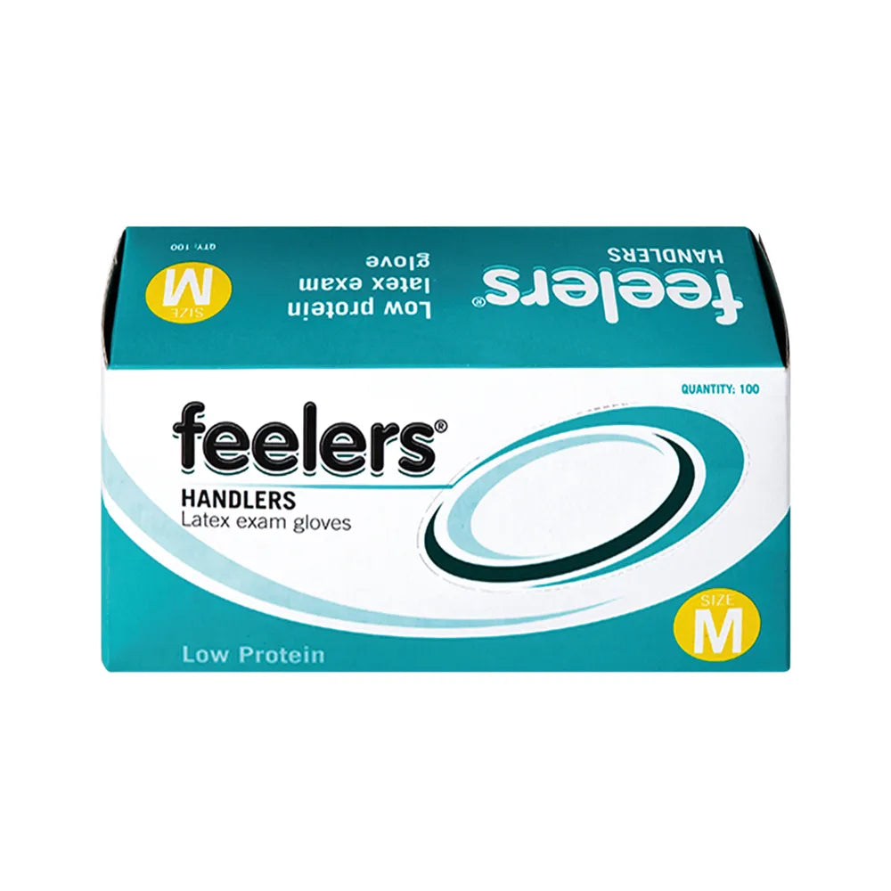 Feelers Handlers Latex Examination Gloves - Pack of 100