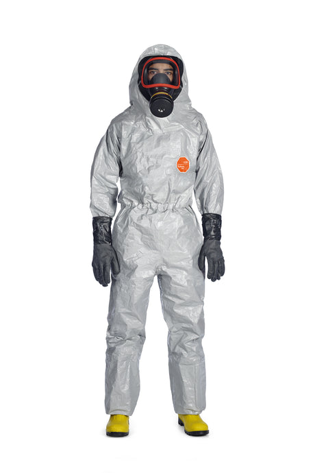 DuPont Tychem 6000 F Plus Grey Hooded Coverall