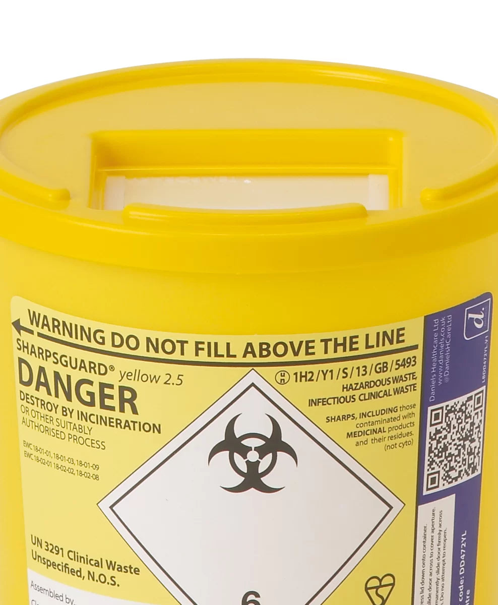 Daniels Healthcare Sharpguard Yellow 2.5 Litre