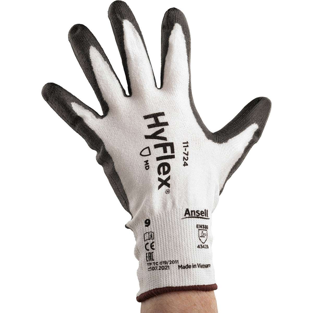 Ansell HyFlex® 11-724 PU Coated Work Gloves - Size 11