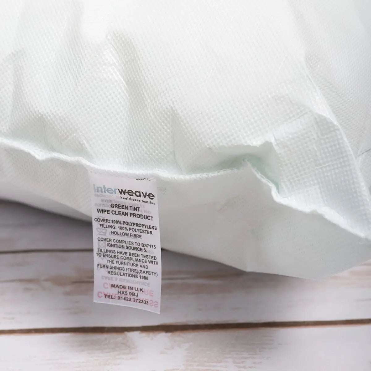 Dri-shield wipe clean polypropylene pillow