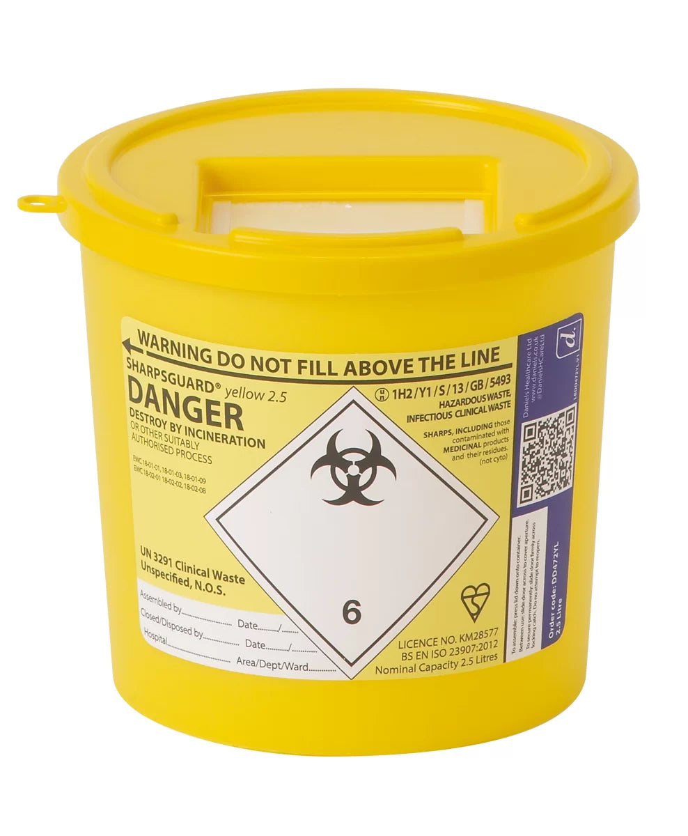 Daniels Healthcare Sharpguard Yellow 2.5 Litre