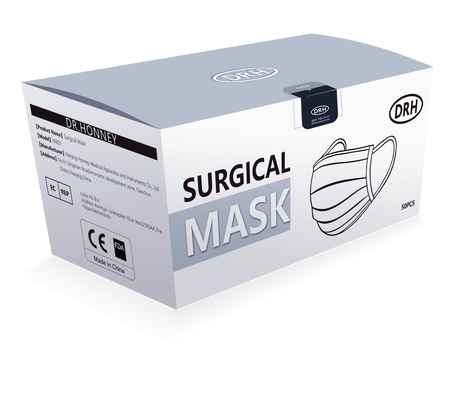 DRH 3PLY Type IIR Medical White Face Mask - Box of 50