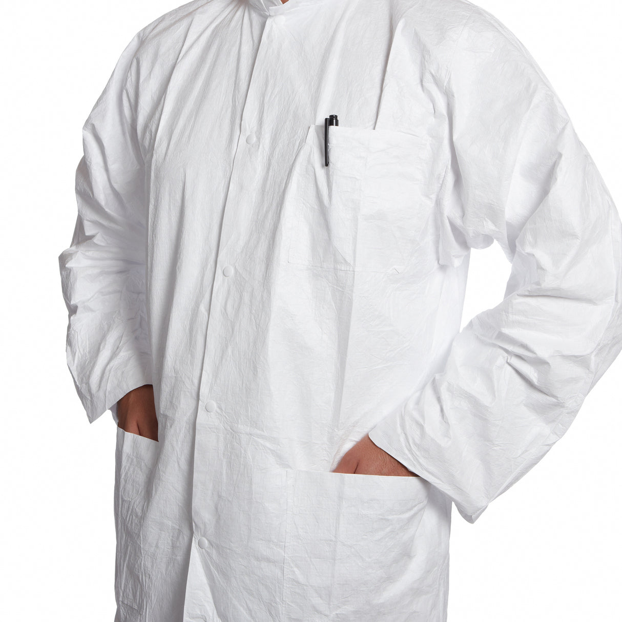 DuPont™ Tyvek™ 500 Lab Coat with Zipper TYPL30SWH00 - Pack of 10