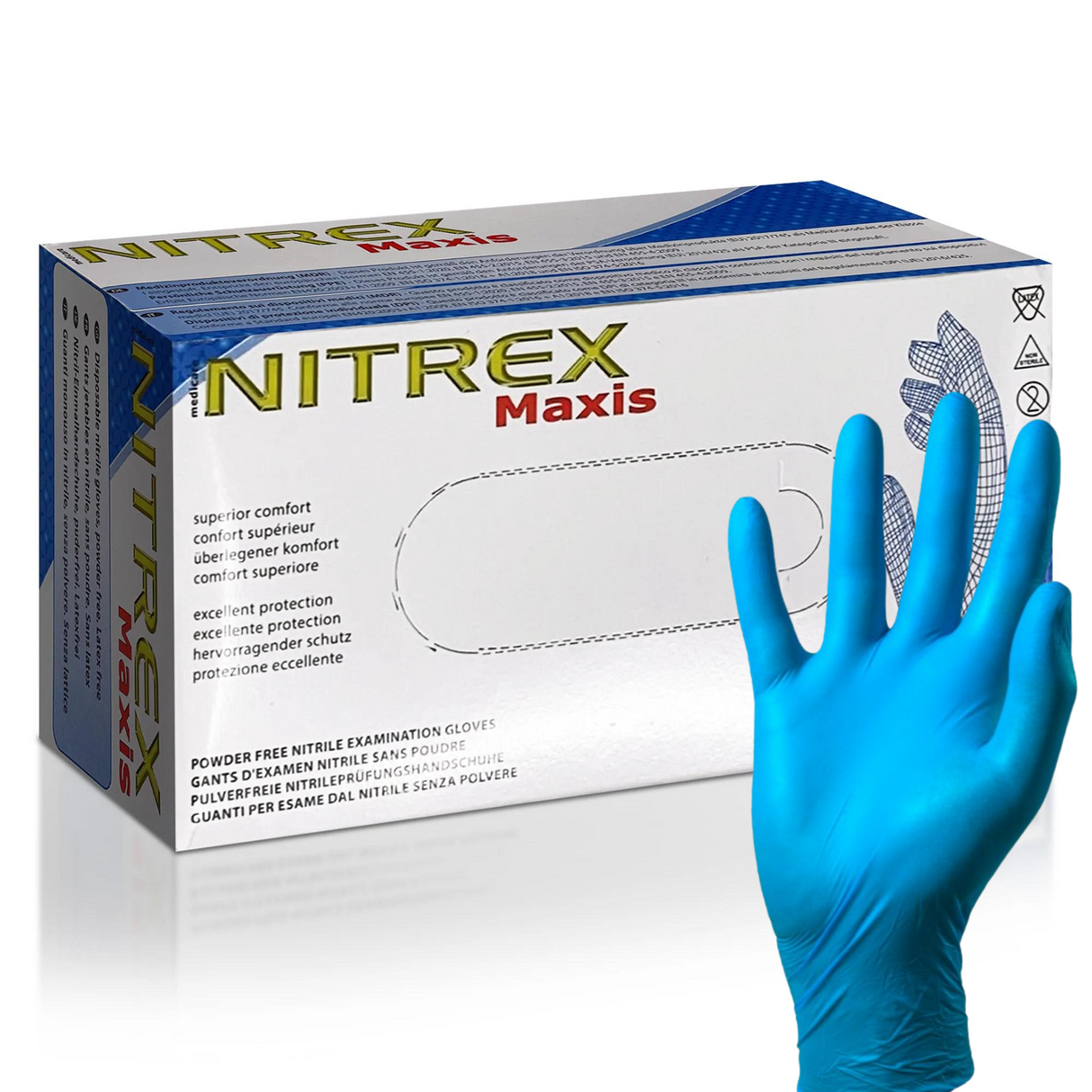 Nitrex Maxis - Nitrile Examination Gloves - Box of 200
