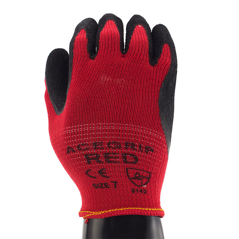AceGrip Red General Purpose Latex Coated Gloves - Pack of 2 - Size 11