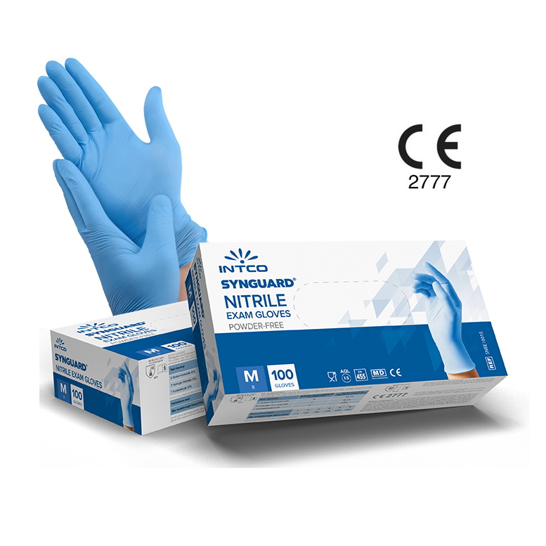 Intco Synguard Nitrile Disposable Exam Gloves - Box of 100