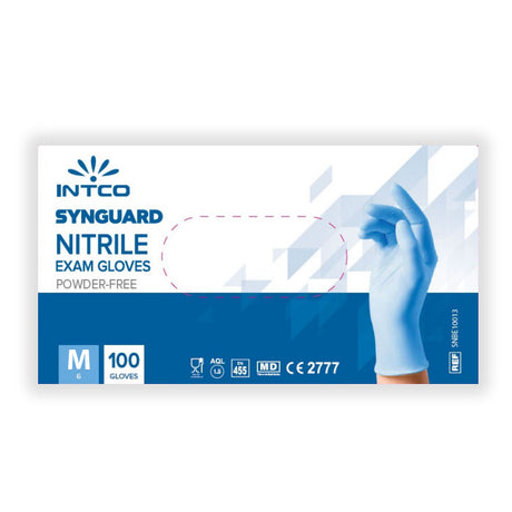 Intco Synguard Nitrile Disposable Exam Gloves - Box of 100