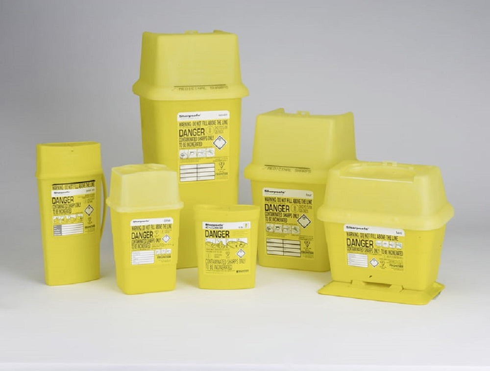 Vernacare Sharpsafe Yellow Sharps Bin 2L Litre