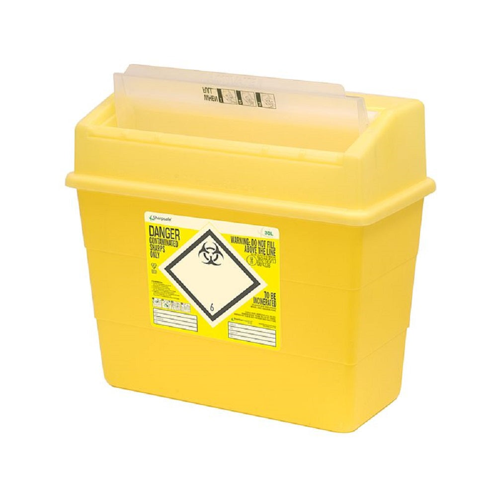 Vernacare Sharpsafe Yellow Sharps Bin 30 Litre