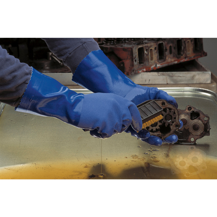 Showa 660 Oil Resistant Work Gloves Blue - Size 10 - XL