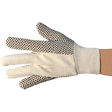 Sitesafe General Handling Gloves, Black/White, PVC Coating, Cotton Liner, Size 8