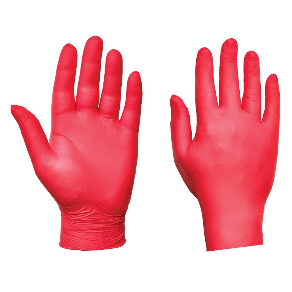 Ultra Nitrile Powder Free Red Gloves