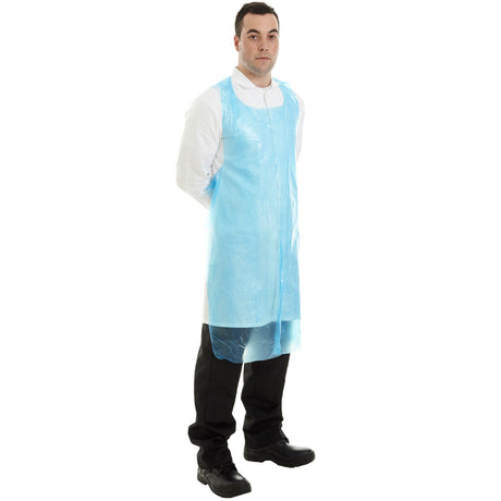 Polyethylene Apron Blue  20u Disposable - Case of 1000 (10 Boxes of 100)