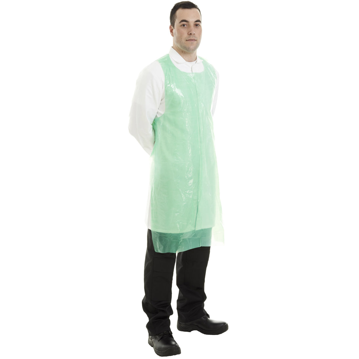 Polyethylene Apron Green 30u Disposable - Case of 1000 (10 Boxes of 100)