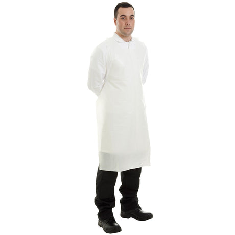 Polyethylene Apron White Disposable 50u - Case of 500 (5 Boxes of 100)