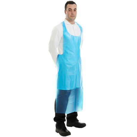 Polyethylene Apron Blue Disposable 50u - Case of 500 (5 Boxes of 100)
