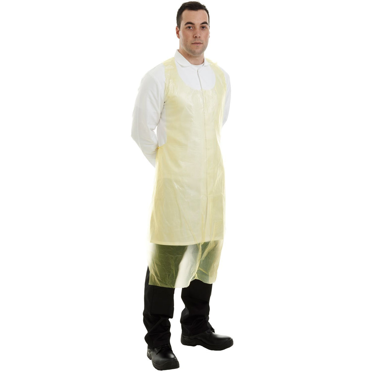 Polyethylene Apron Yellow Roll 50u - Case of 500 (5 Boxes of 100)