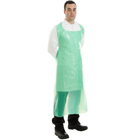 Polyethylene Apron Green Disposable 50u - Case of 500 (5 Boxes of 100)