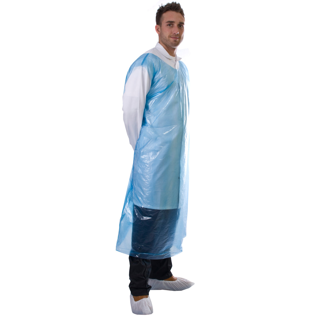 Polyethylene Smock Blue 30u 76x135cms - Case of 250 ( 10 Packs of 25)
