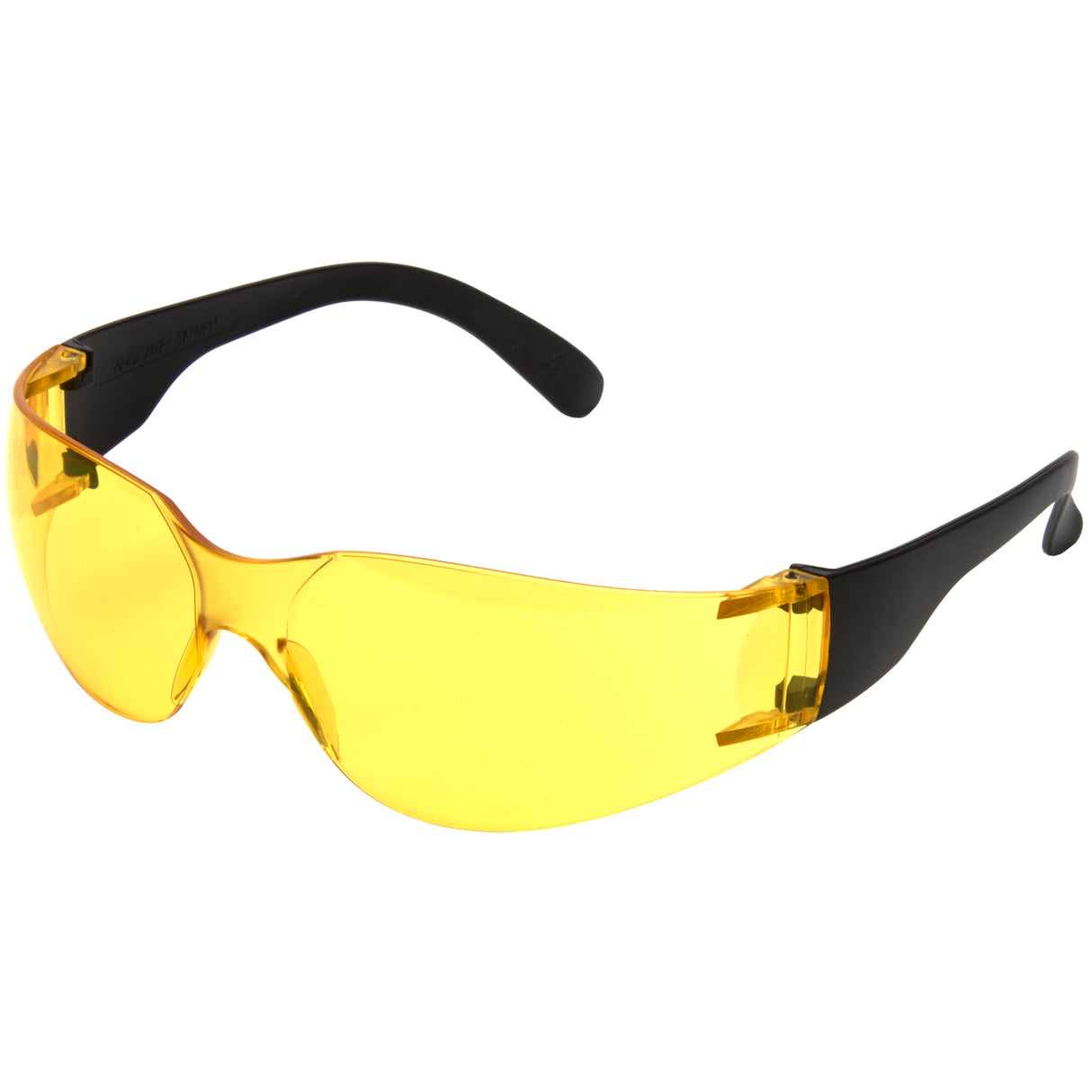 E10-Y Safety Glasses Basic Yellow - Scratch Resistant - 12 Pcs