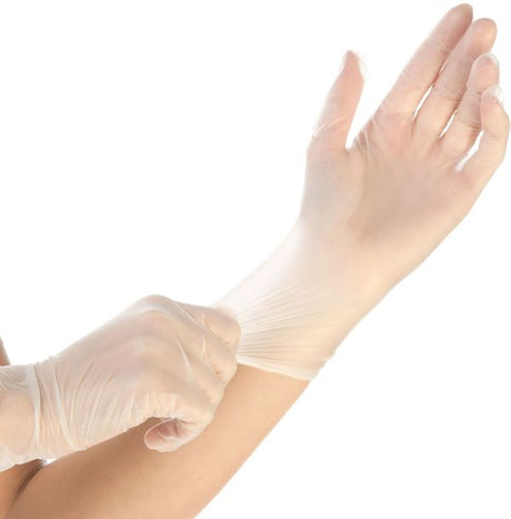 Bluesail Clear Vinyl Examination Gloves - Box of 100