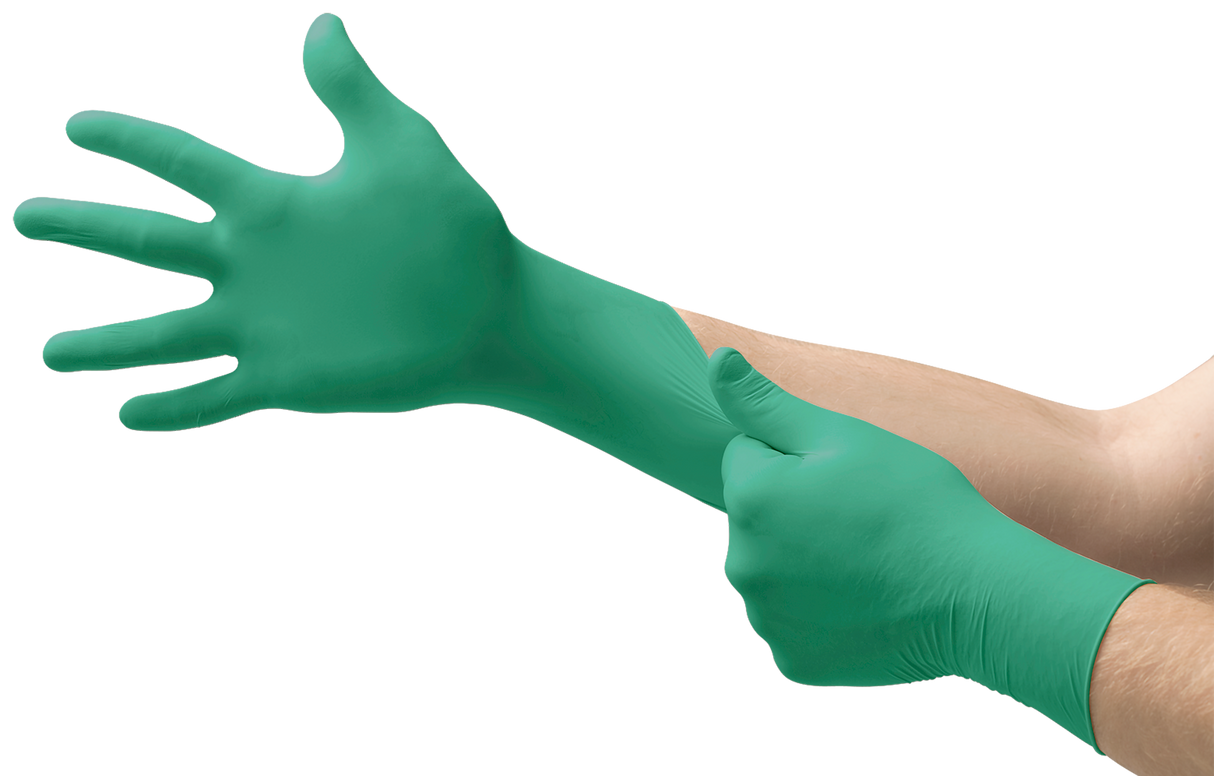 Ansell TouchNTuff 92-600 Green Nitrile Gloves - Box of 100
