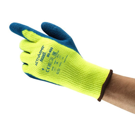 ANSELL ACTIVARMR 80-400 HI-VIS THERMAL WORK GLOVES - SIZE 9