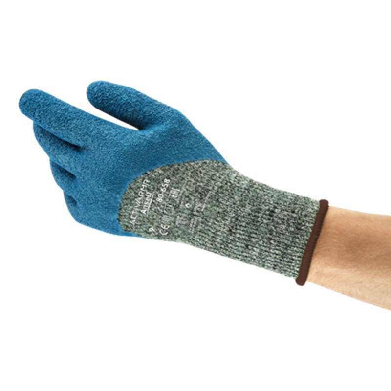 ANSELL ACTIVARMR 80-658 HEAVY-DUTY CUT-RESISTANT KEVLAR GLOVES - SIZE 8
