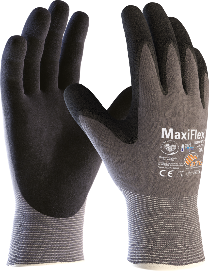 MAXIFLEX ULTIMATE PALM COATED HANDLING GLOVES 42-874
